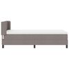 vidaXL Boxspringbed met matras met hoofdeinde Taupe 190 x 90 cm Stof