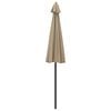 vidaXL Parasol met aluminium paal 270 cm taupe
