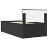 vidaXL Bedframe met hoofdeinde Zwart 120 x 200 cm Bewerkt hout