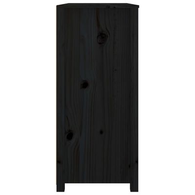 vidaXL Dressoir 100x40x90 cm massief grenenhout zwart