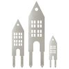 vidaXL Tuinstekers 3 st 41 x 10 x 0,08 cm zilver Roestvrij staal