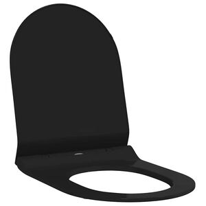 vidaXL Toiletzitting Verstelbaar Zwart 50 x 36,5 x 5 cm Polypropyleen