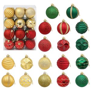vidaXL Kerstballen set 36 st Rood, goud en groen 6 cm Polystyreen