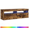 vidaXL Tv-meubel met LED-verlichting 120x35x40 cm gerookt eikenkleurig