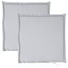 vidaXL Tuinzitkussens 2 st vierkant 45x45x2 cm lichtgrijs