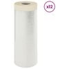 vidaXL Stofdoek met plakband 12 st Doorzichtig 210 x 2000 cm HDPE