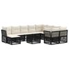 vidaXL Tuinbankenset 11 st Zwart 55 x 55 x 37 cm poly rattan