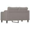 vidaXL Tweezitsbank 140 cm stof taupe