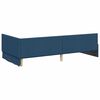 vidaXL Hoekbedframe met hoofdeinde Blauw 90 cm x 200 cm Fluweel