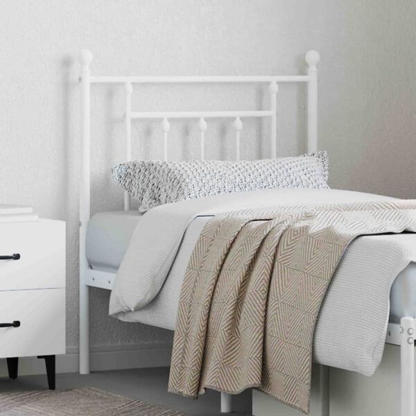 vidaXL Hoofdbord 75 cm metaal wit