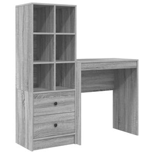vidaXL Bureau Grijs Sonoma 115,5 x 40 x 127 cm 2 st
