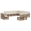 vidaXL Tuinbankenset 13 pcs Beige poly rattan