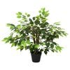 vidaXL Kunst Ficus Plant Groen 73 x 16 x 60 cm Stof en Hout