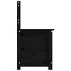 vidaXL Bankje 80x41x77 cm massief grenenhout zwart
