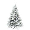vidaXL Kunstkerstboom met 150 LED met standaard Wit 120 cm PE en PVC