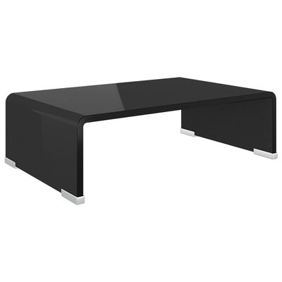vidaXL Tv-meubel/monitorverhoger zwart 40x25x11 cm glas