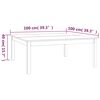 vidaXL Salontafel 100x100x40 cm massief grenenhout honingbruin