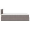 vidaXL Ottoman bed met matras 90x190cm stof taupe