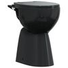 vidaXL Randloos Toilet 7 cm extra hoogte soft-close keramiek zwart