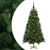 vidaXL Kunstkerstboom met kerstbal 150 cm 150 LED's Warmwit PVC Groen