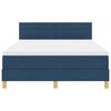 vidaXL Boxspringbed met matras met hoofdeinde Blauw 140 x 190 cm Stof