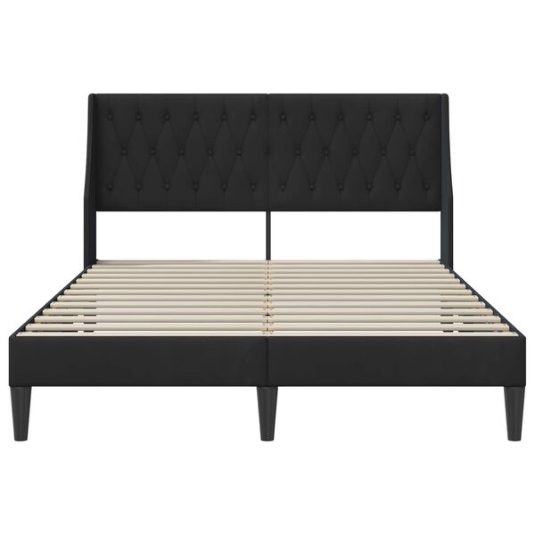 vidaXL Bedframe met hoofdeinde Zwart 140 x 200 cm Fluweel