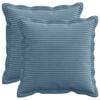 vidaXL Kussensloop 2 st HOUTEN Blauw 35 x 35 cm corduroy