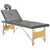 vidaXL Massagetafel met 4 zones 186x68 cm houten frame antraciet