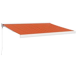 vidaXL Luifel uittrekbaar 3x2,5 m stof en aluminium oranje en bruin