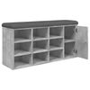 vidaXL Schoenenbank 102x32x50 cm bewerkt hout betongrijs