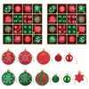 vidaXL Kerstballen set 88 st Groen en rood &Oslash; 6 cm Kunststof