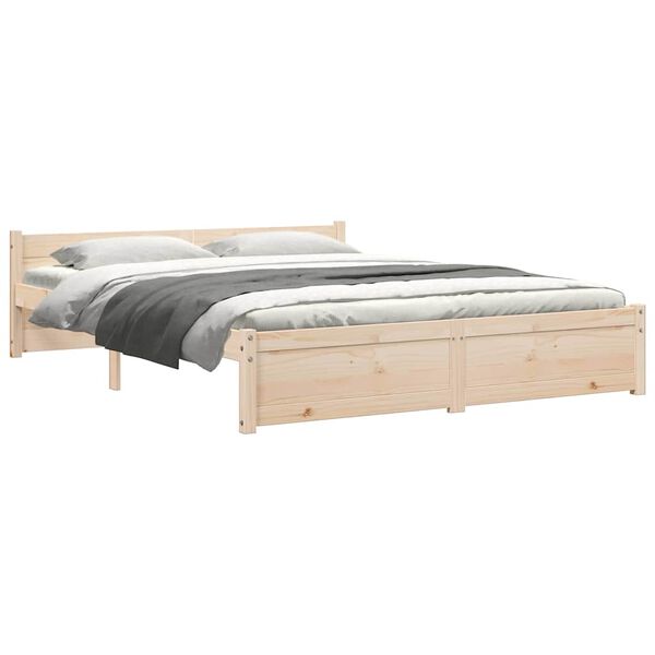 vidaXL Bedframe zonder matras massief hout 140x200 cm