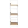 vidaXL Boekenkast 3 schappen 60x27,6x90,5 cm bewerkt hout eikenkleurig