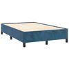 vidaXL Boxspring met matras en LED fluweel donkerblauw 120x190 cm