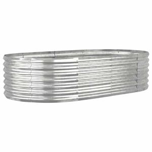 vidaXL Plantenbak 152x80x36 cm gegalvaniseerd staal zilverkleurig