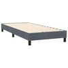 vidaXL Boxspring met matras fluweel donkergrijs 90x220 cm