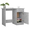 vidaXL Bureau 100x50x76 cm bewerkt hout betongrijs