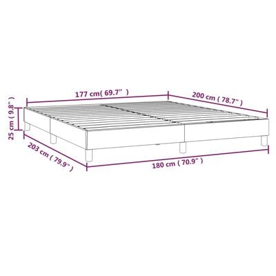 vidaXL Bedframe kunstleer wit 180x200 cm