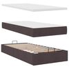 vidaXL Ottoman bed met matrassen en LED's 160x200cm stof donkerbruin