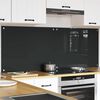 vidaXL Keuken Spatscherm 2 pcs Donkergrijs 80 x 60 cm gehard glas