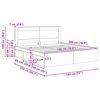 vidaXL Bedframe Grijs Sonoma 180 x 200 cm Massief grenenhout