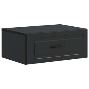 vidaXL Wandbeugel Bedkast Zwart 49 x 34,5 x 20 cm Bewerkt hout