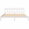 vidaXL Bedframe Wit 200 x 200 cm Massief grenenhout
