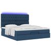 vidaXL Ottoman bed met matras en LED's 160x200cm stof blauw