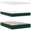 vidaXL Ottoman bed met matrassen 140x200cm fluweel donkergroen