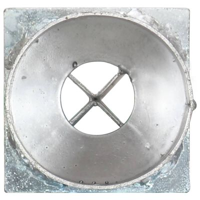 vidaXL Grondpinnen 2 st 8x61 cm gegalvaniseerd staal zilverkleurig