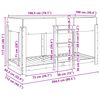 vidaXL Bunk Bed voor Kinderen Artisan Eiken 100 x 200 cm Bewerkt hout