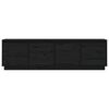vidaXL Tv-meubel 156x37x45 cm massief grenenhout zwart
