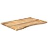 vidaXL Bureaublad met ronding 90x50x2,5 cm massief ruw mangohout