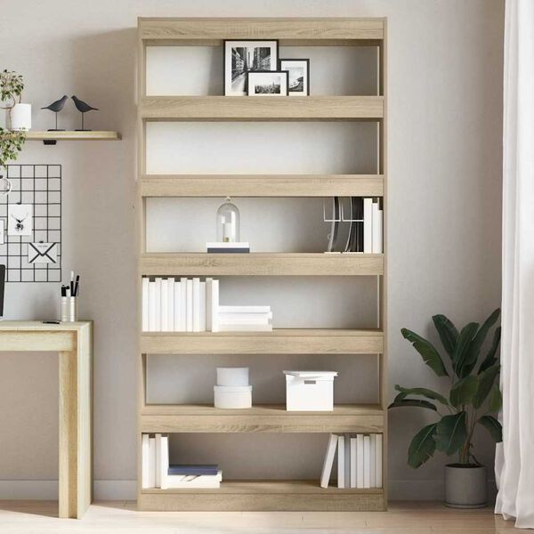 vidaXL Boekenkast Sonoma Eiken 100 x 30 x 198 cm Bewerkt hout